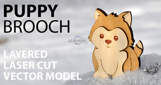 Puppy brooch