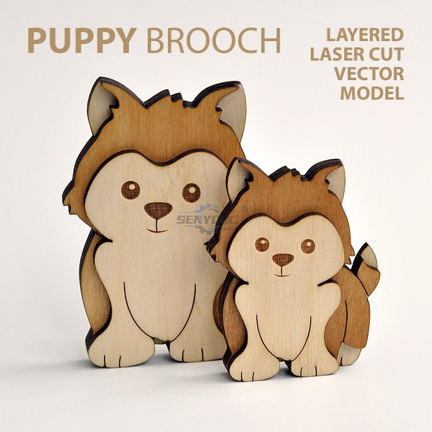 Puppy brooch