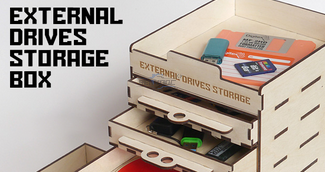 External drives storage box