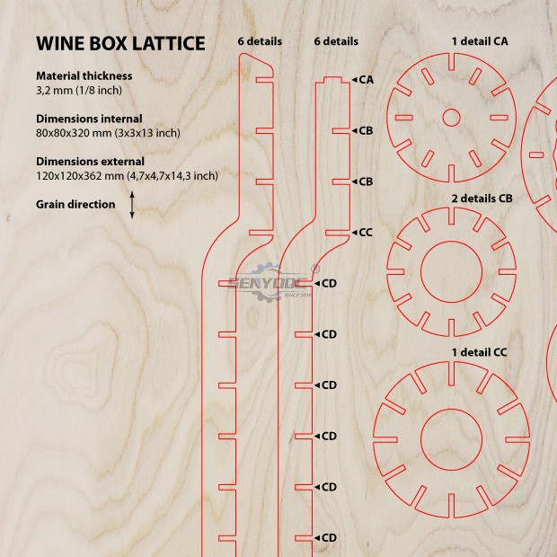 Wine box lattice