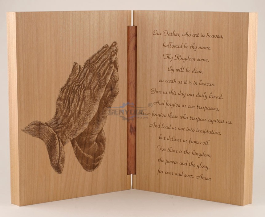 Wooden Notebook with Engraved Cover