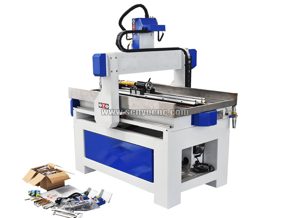 Rotary 4th Axis Hobby CNC Router for Sign Making with Wood, MDF, Aluminum