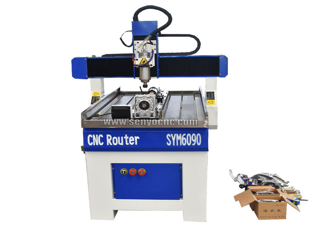 Rotary 4th Axis Hobby CNC Router for Sign Making with Wood, MDF, Aluminum