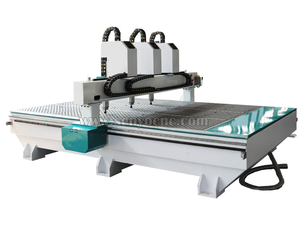 Three Independent Head CNC Router Machine