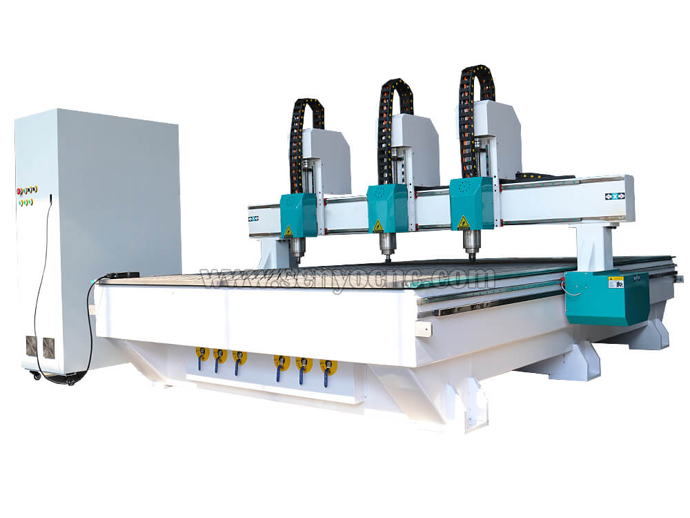 Three Independent Head CNC Router Machine