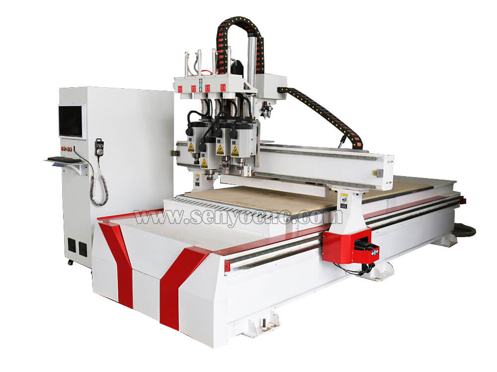 Woodworking Furniture 4 Spindle Atc Cnc Router Machine