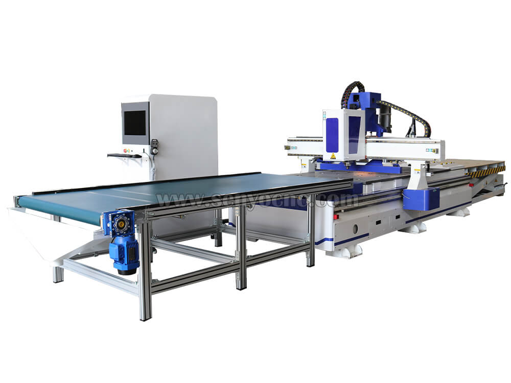 Door Furniture Line Making Machine Automatic Loading Unloading ATC CNC Router