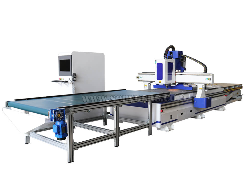 Door Furniture Line Making Machine Automatic Loading Unloading ATC CNC Router