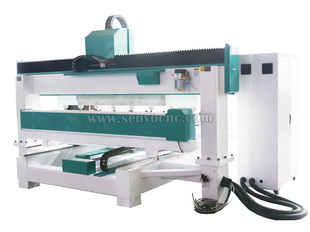 3D CNC Router Woodworking Machine 8 heads with 4 axis Rotary