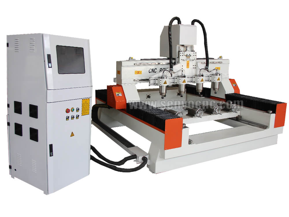 High efficiency Multi Head Rotary 4 Axis 3d Wood CNC Router Machine