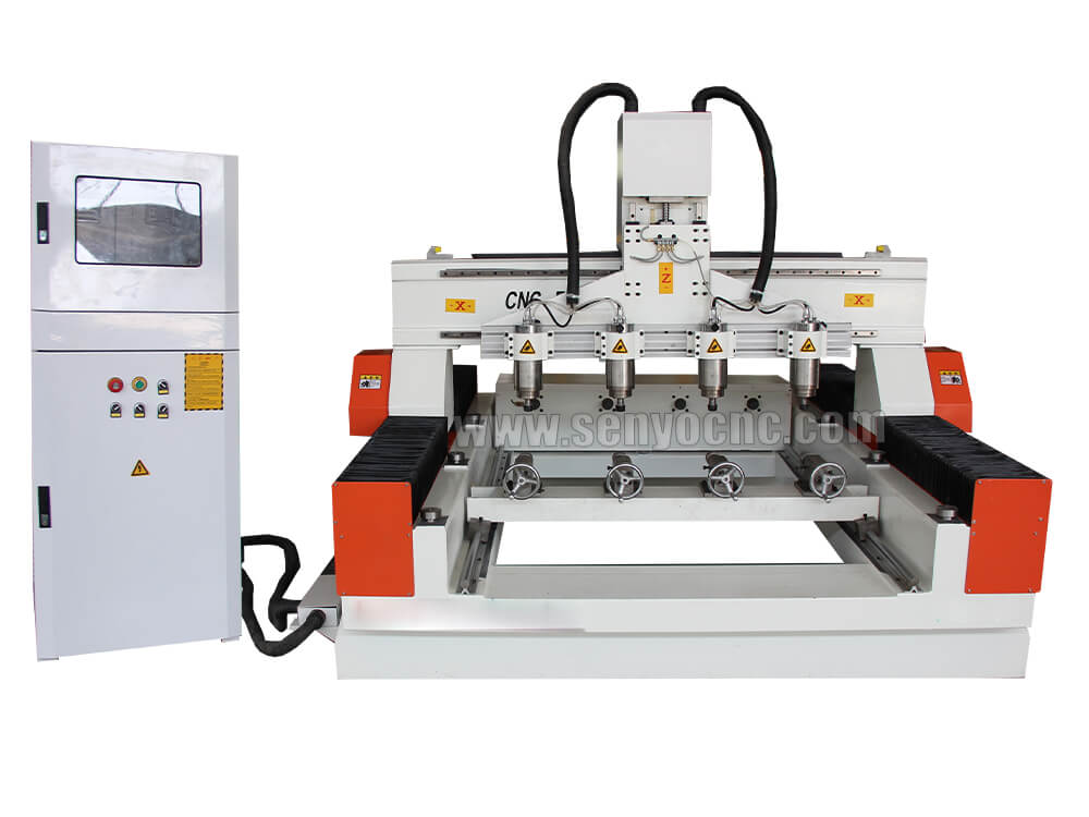 High efficiency Multi Head Rotary 4 Axis 3d Wood CNC Router Machine