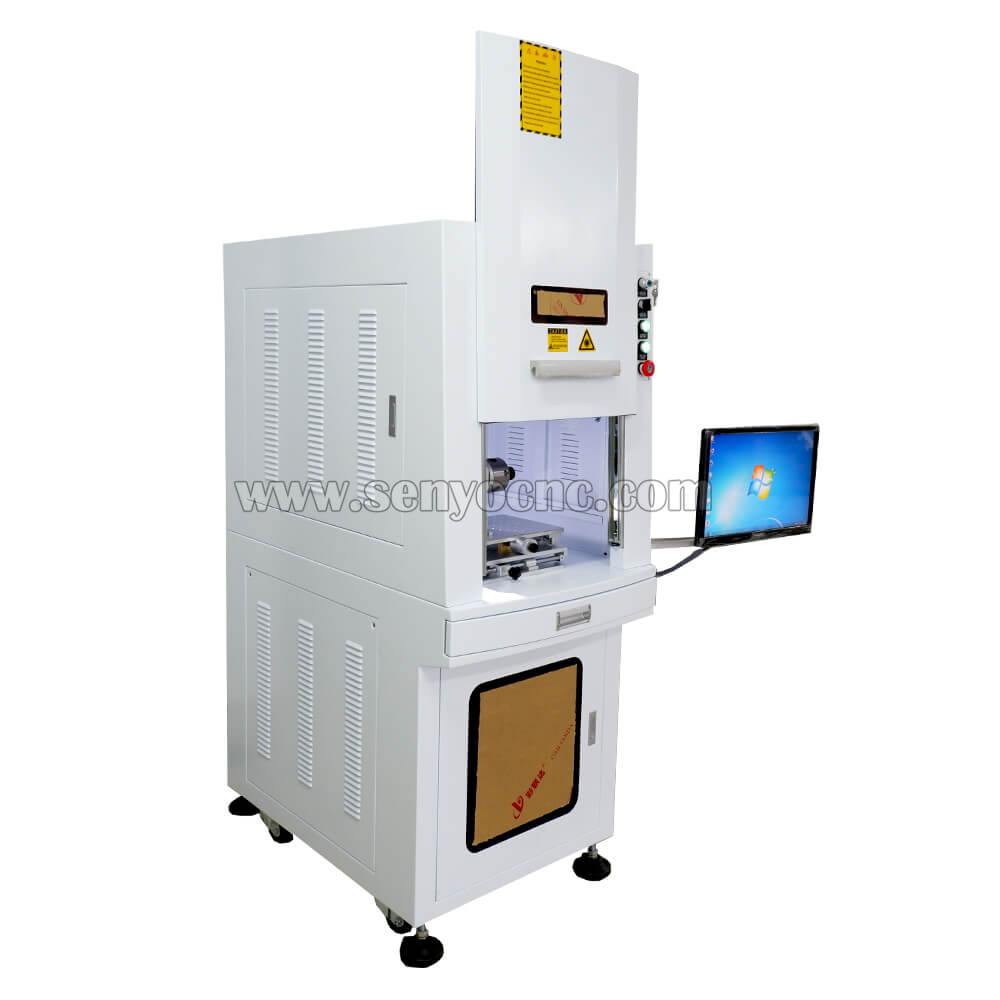 Full Closed Type Fiber Laser Marking Machine High Safety Color Metal Laser Jewelry Engraving