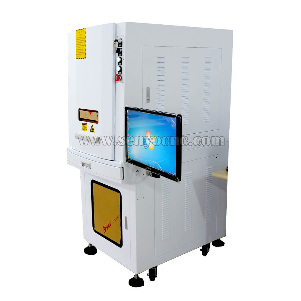 Full Closed Type Fiber Laser Marking Machine High Safety Color Metal Laser Jewelry Engraving