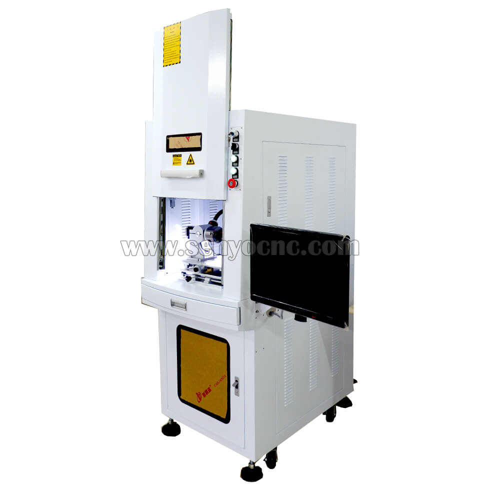 Full Closed Type Fiber Laser Marking Machine High Safety Color Metal Laser Jewelry Engraving