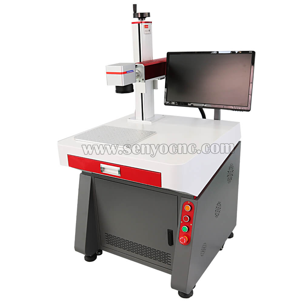 Table design Fiber laser marking engraving Metal Plastic Pcb Logo machine