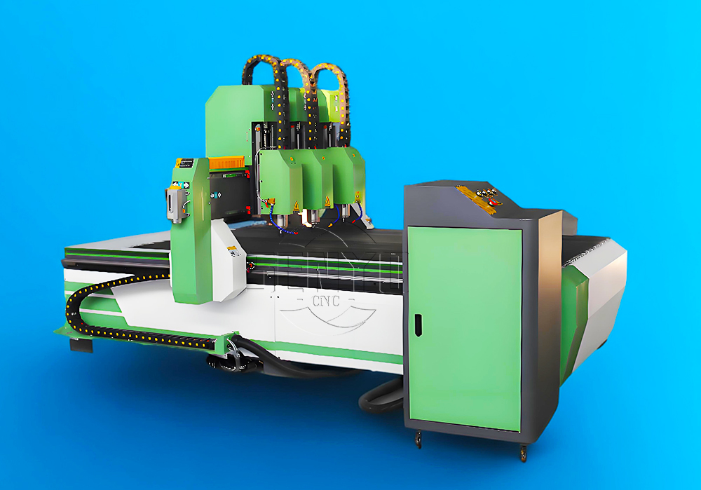 Best Three Heads CNC Router for Furniture Industry Cabinet Making Wood Door Manufacturing
