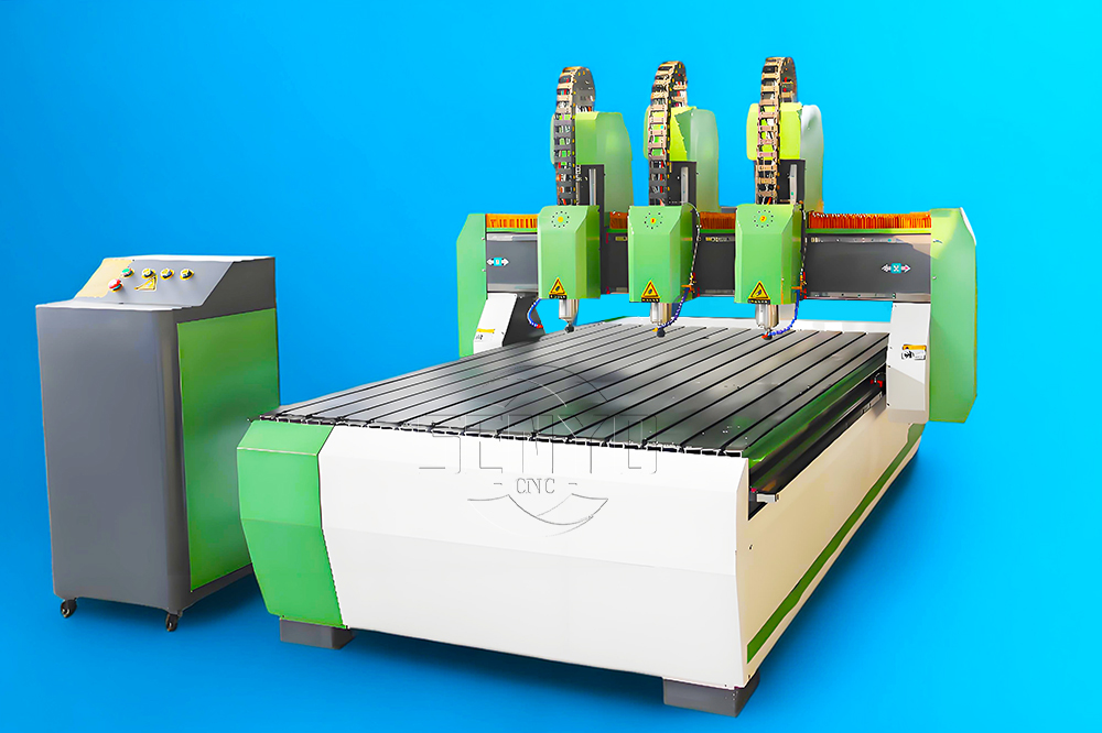 Best Three Heads CNC Router for Furniture Industry Cabinet Making Wood Door Manufacturing