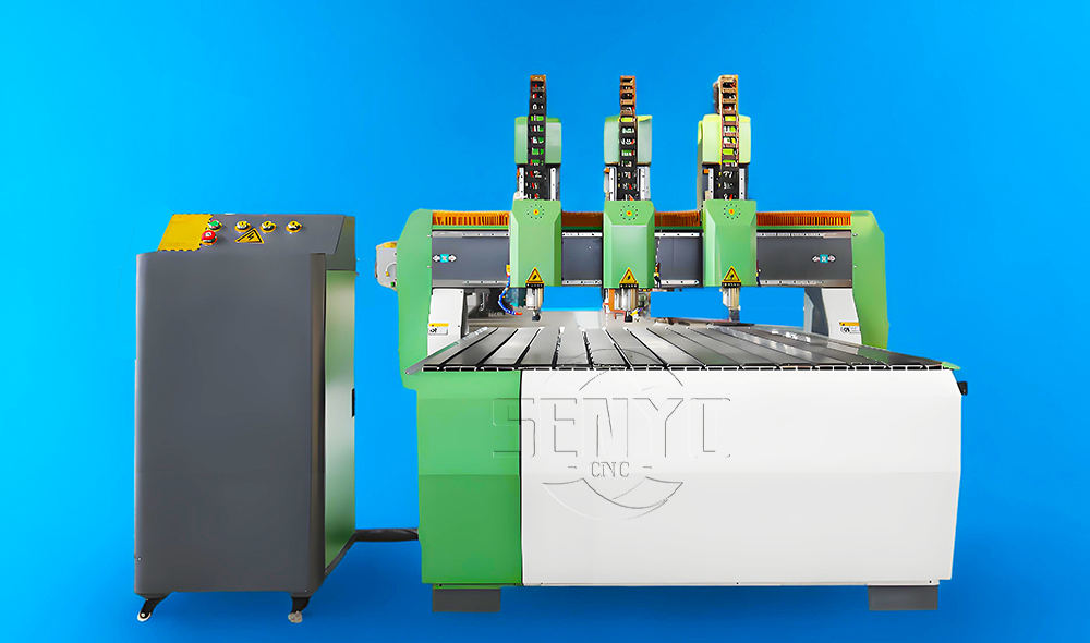Best Three Heads CNC Router for Furniture Industry Cabinet Making Wood Door Manufacturing
