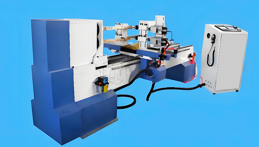 Wood Turning Lathe Machine with Double Axis for Wood Furniture Legs