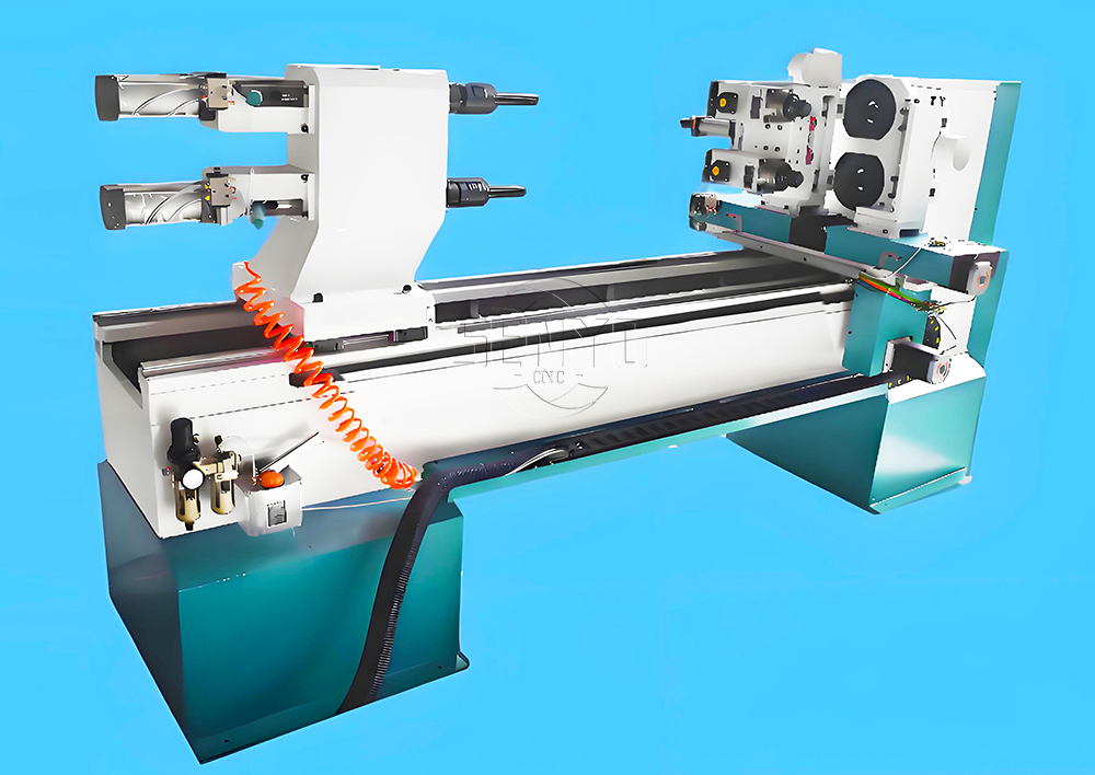 Wood Turning Lathe Machine with Double Axis for Wood Furniture Legs