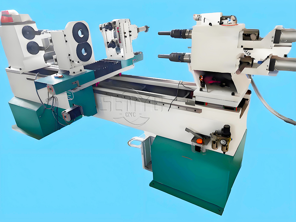 Wood Turning Lathe Machine with Double Axis for Wood Furniture Legs