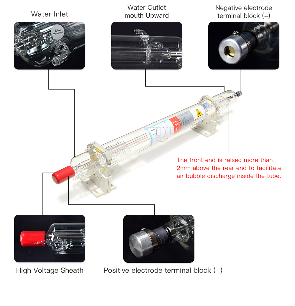 China RECI CO2 Laser Tube 80W, 90W, 100W, 130W, 150W, 180W
