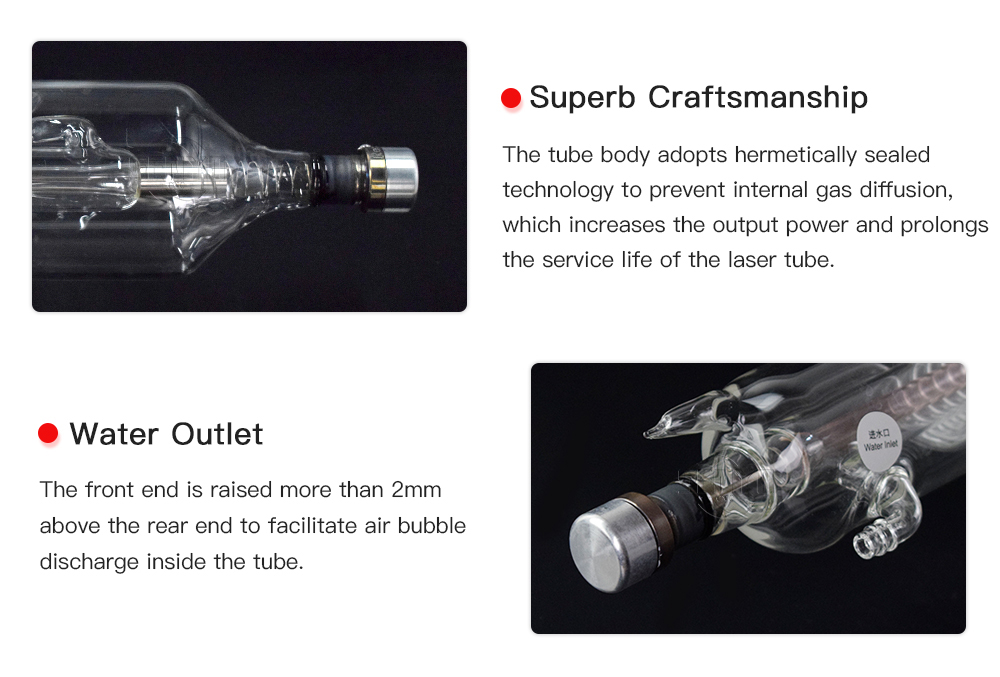 China RECI CO2 Laser Tube 80W, 90W, 100W, 130W, 150W, 180W