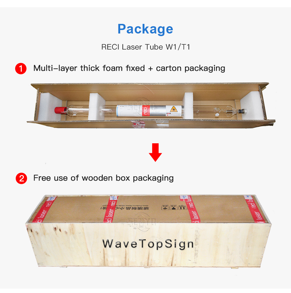 EFR F2 80w F4 100w F6 130w F8 150w Co2 Laser Glass Tube for Co2 Laser Cutting and Engraving Machine
