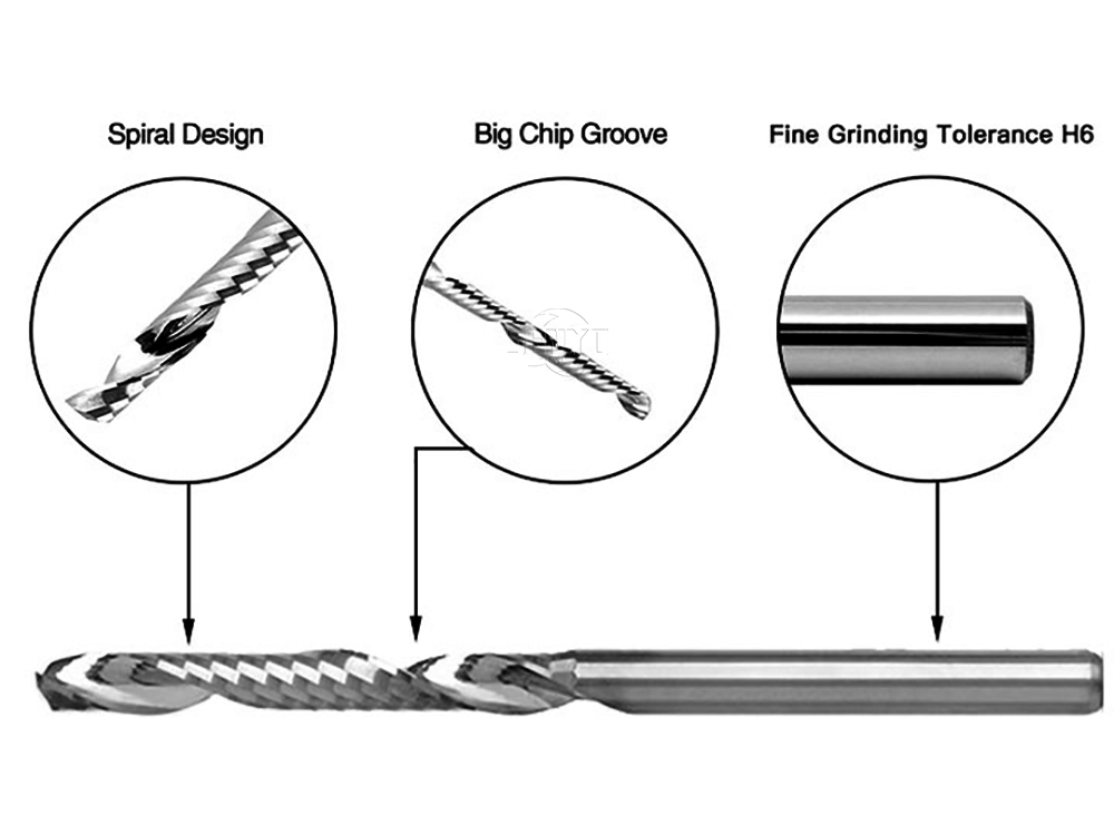 CNC Router Bits for Aluminum - Single Flute End Mill