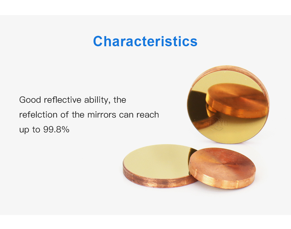 3Pcs Copper Reflect Mirror Diameter 20 25 30mm Cu Laser Mirror for Co2 Laser Cutting and Engraving Machine