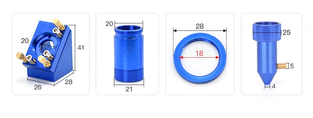 CO2 Laser Head Set Diameter 12 18 20mm for 2030 4060 5030 Mini Hobby Co2 Laser Engraving and Cutting Machine