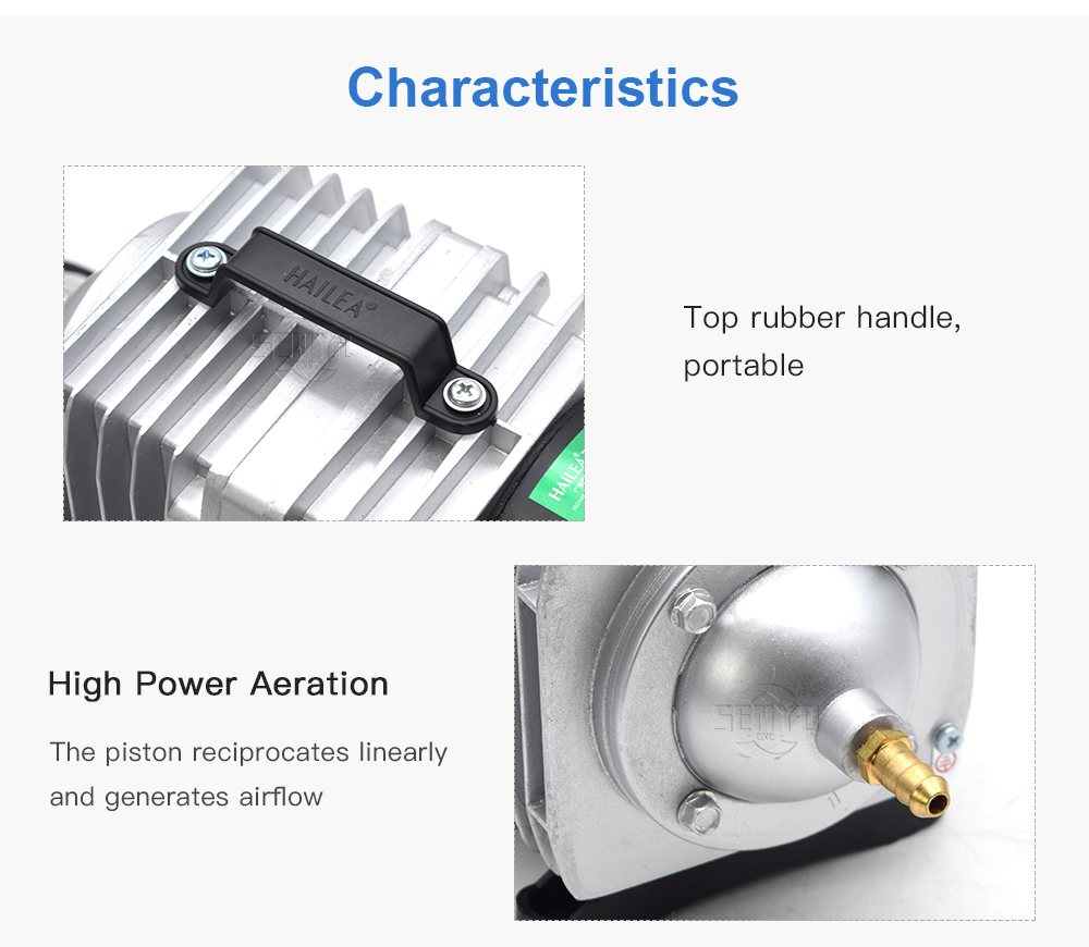 85W ACO-388D Air Compressor Electrical Magnetic Air Pump for CO2 Laser Engraving Cutting Machine