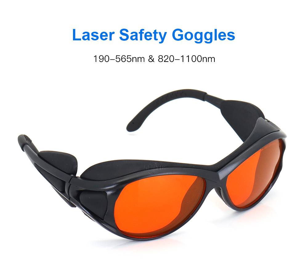 Laser Safety Glasses 190-565nm & 820-1100nm OD4+ Shield Protective Glasses Protection Eyewear