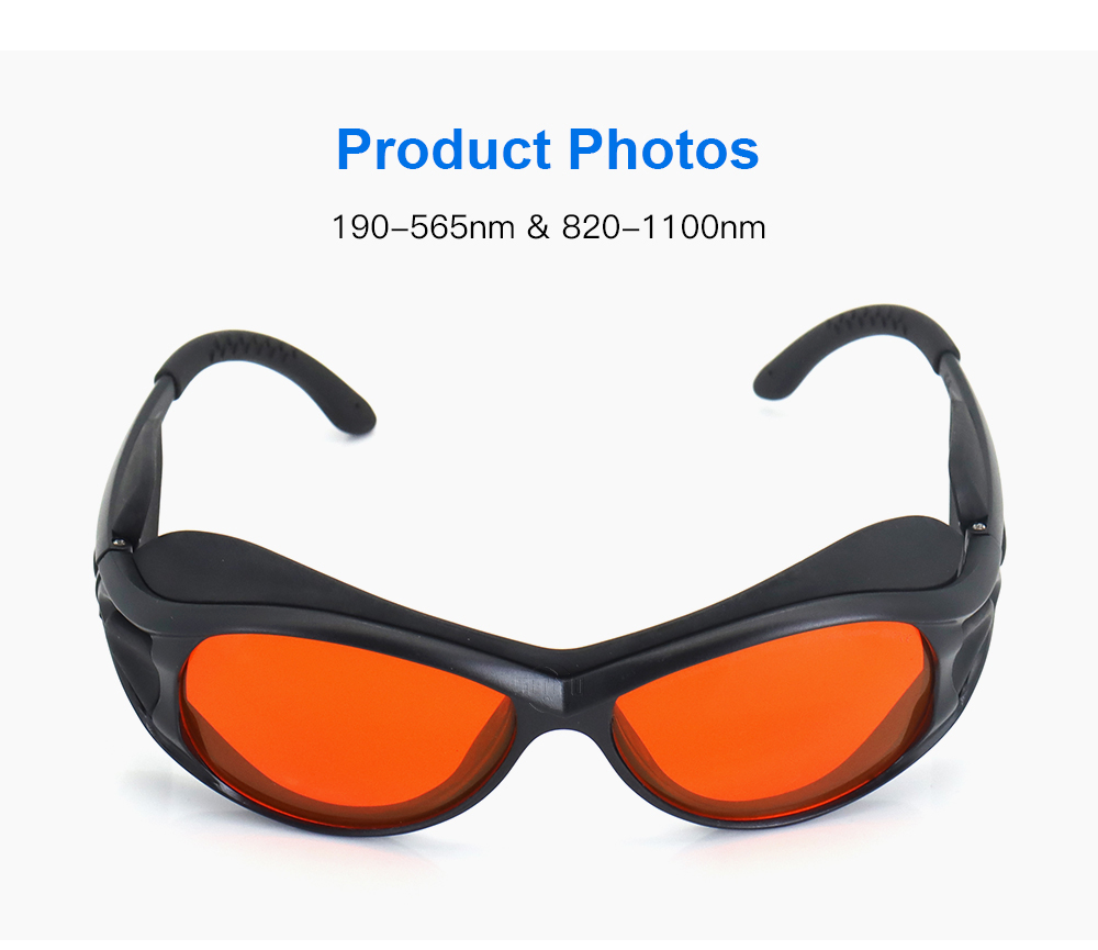 Laser Safety Glasses 190-565nm & 820-1100nm OD4+ Shield Protective Glasses Protection Eyewear