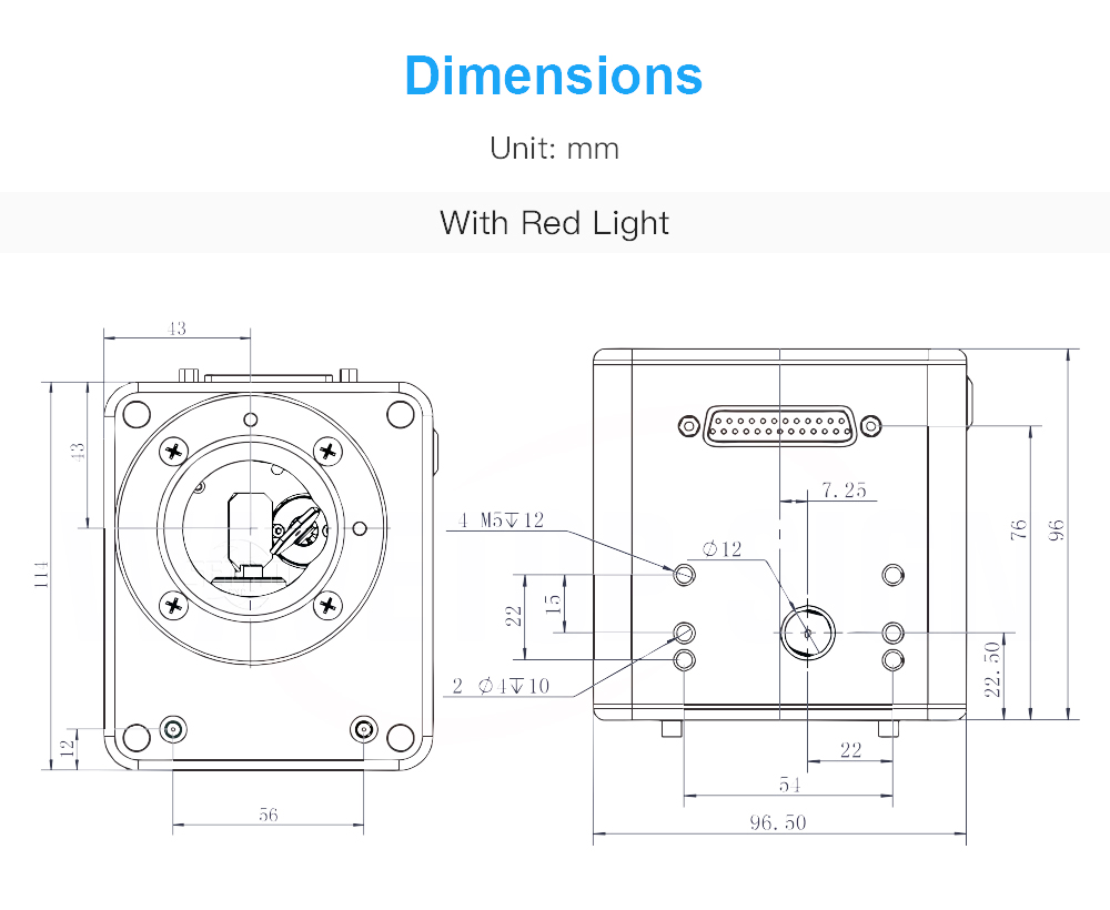 RC1001 Fiber Laser Scanning Galvo Head Set 10.6um &1064nm Apeature 10mm Galvanometer Scanner with Power Supply