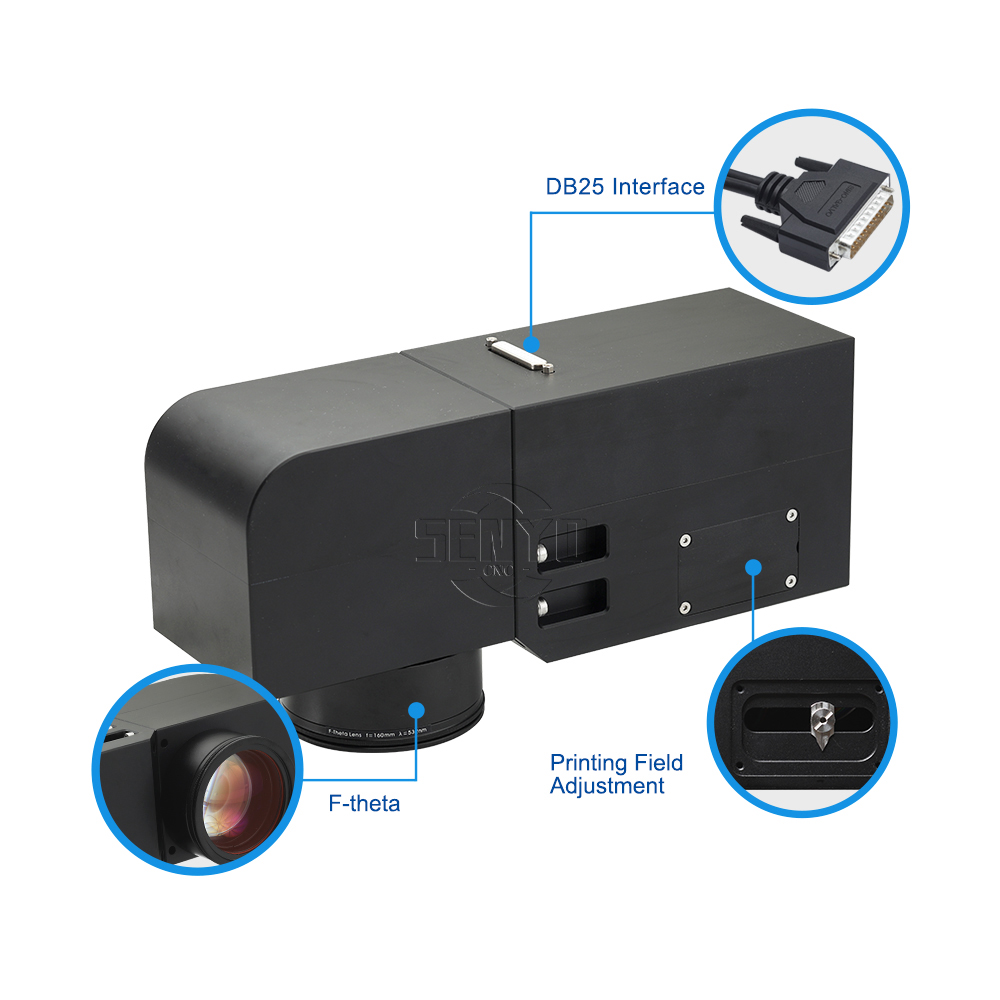1064nm Cost-Effective 3D Galvo Scanner Aperture 10mm 15VDC Galvo Head Set for 3D Fiber Laser Marking Machine