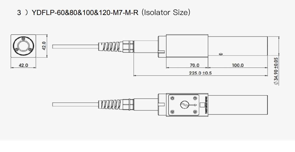JPT 20-120W MOPA Pulse Width Fiber Laser Source With Red Dot