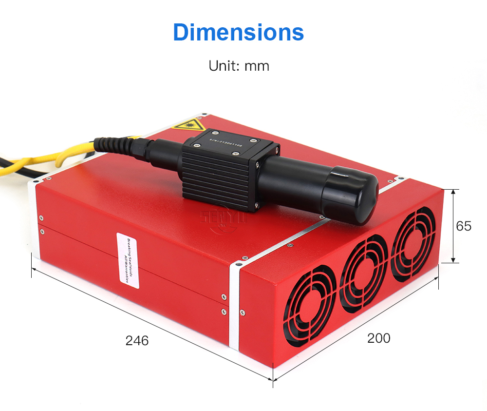 WaveTopSign JPT LP+ Series Fiber Laser Source 20W 30W 50W 1064nm with Wide Frequencies