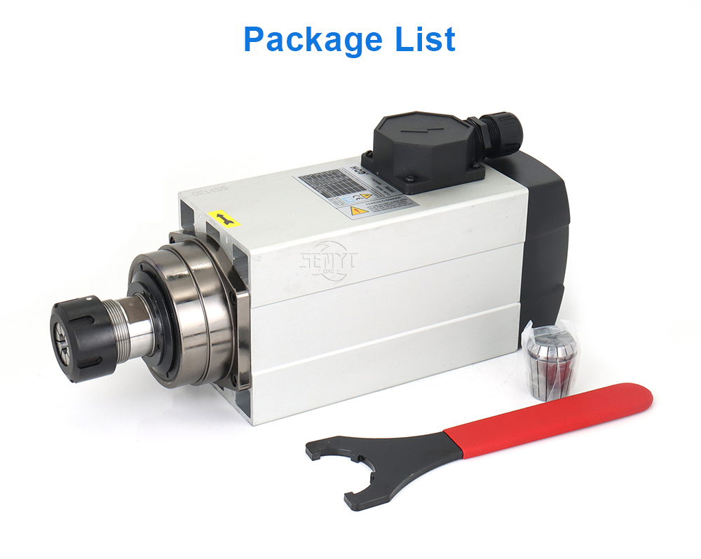 HQD CNC Spindle GDF60-18Z 4.5-6KW Air Cooled Spindle Motor 380V 220V 18000rpm ER32 300Hz