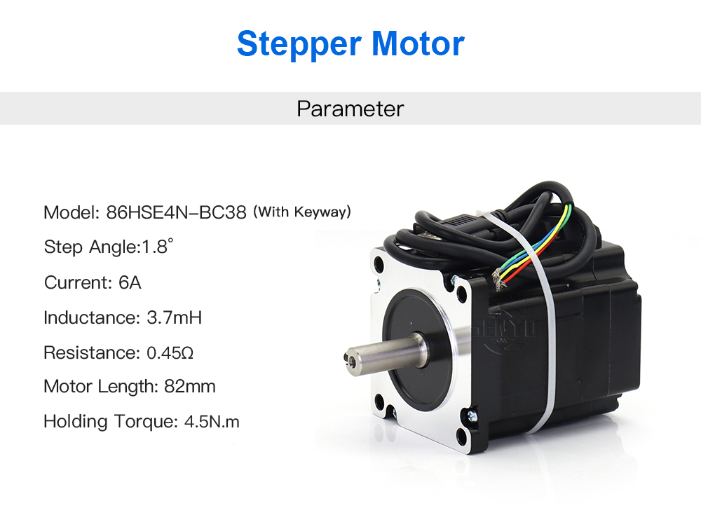 Hybrid Servo Motor Driver Kits NEMA34 4.5N.m 3000RPM 20-80VAC High Speed Stepper Servo Motor HSS86 + 86HSE4N