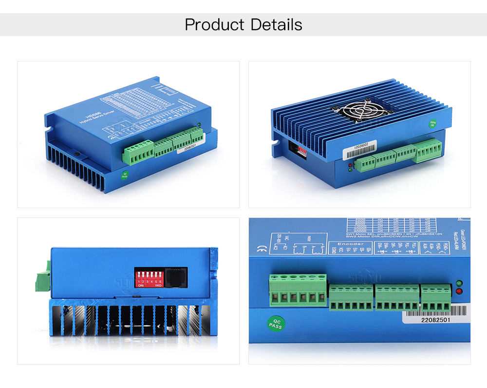 Hybrid Servo Motor Driver Kits NEMA34 4.5N.m 3000RPM 20-80VAC High Speed Stepper Servo Motor HSS86 + 86HSE4N