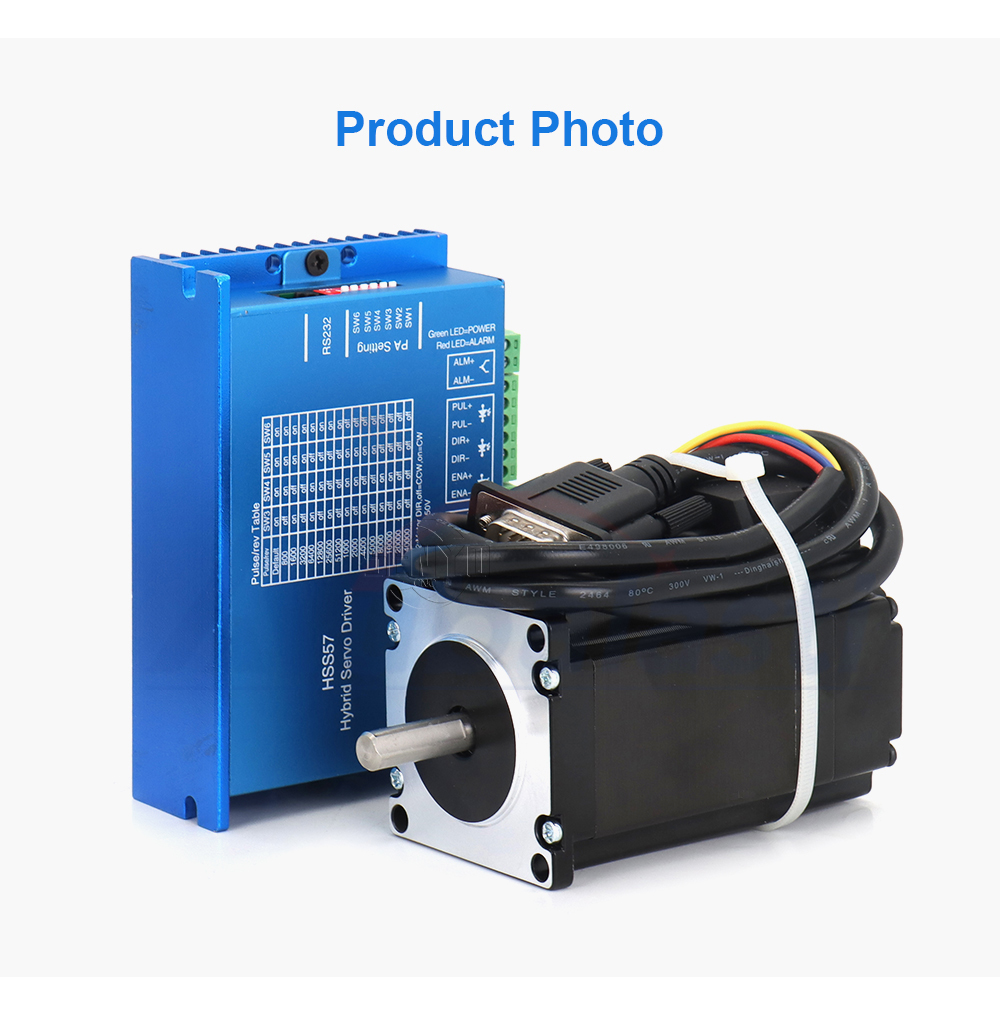 NEMA23 2N.m Closed Loop Stepper Motor Driver Kits 57HSE2N-D25 + HSS57