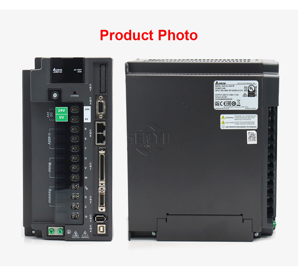 Delta 4.5KW 400V AC Servo Motor Driver Kits 28.65N.m 1500rpm 20.8A A2 Series ASD-A2-4543-M+ECMA-L11845RS