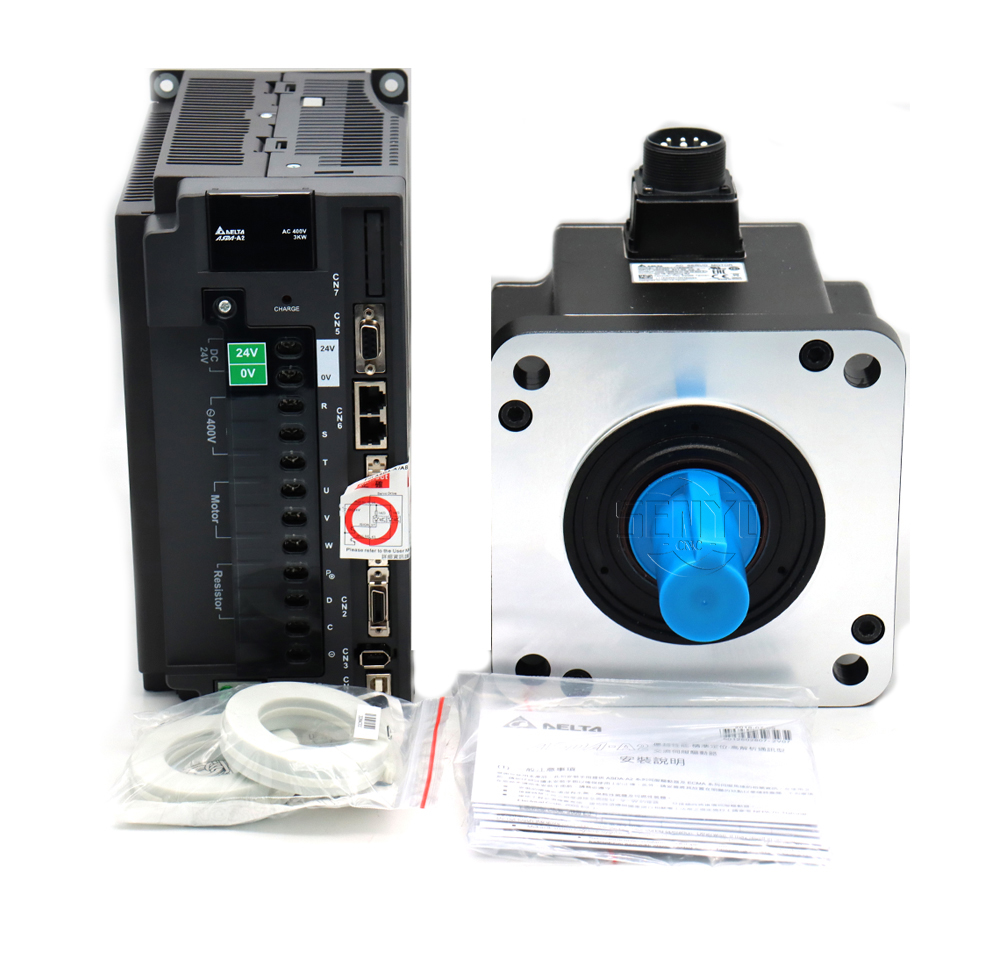 Delta 4.5KW 400V AC Servo Motor Driver Kits 28.65N.m 1500rpm 20.8A A2 Series ASD-A2-4543-M+ECMA-L11845RS
