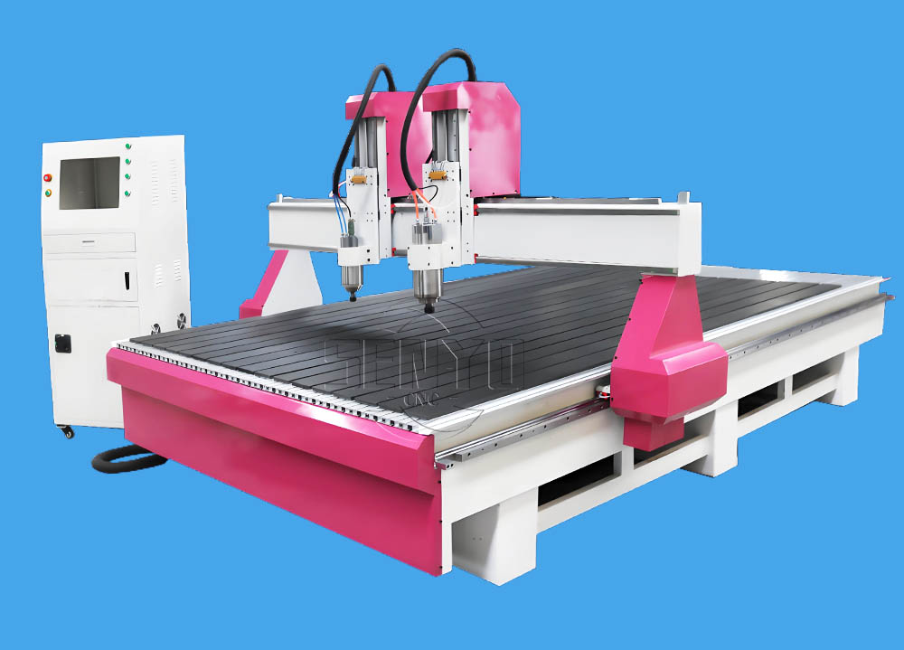 Dual Spindles CNC Machine With 1530 5*10ft 3 Axis CNC Wood Door Making Machine