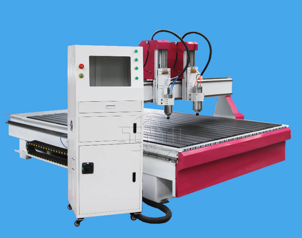 Dual Spindles CNC Machine With 1530 5*10ft 3 Axis CNC Wood Door Making Machine