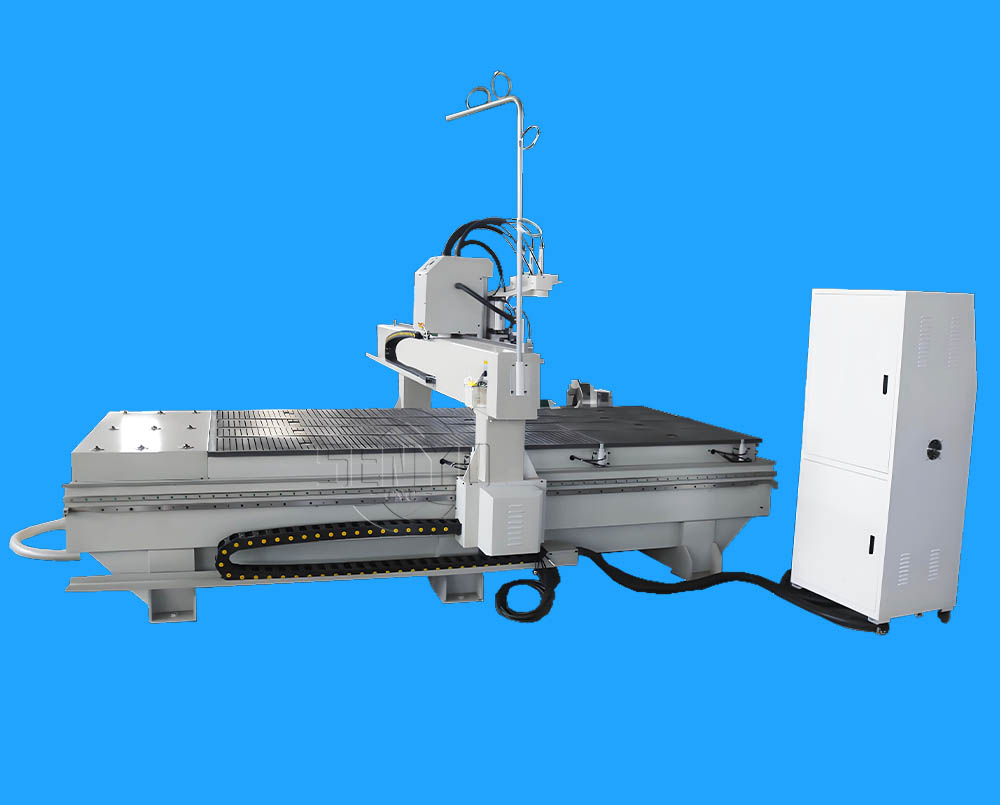 Automatic Tool Change Multi Spindle Three Heads 4 Axis Cnc Wood Router for Furniture,doors,cabinets