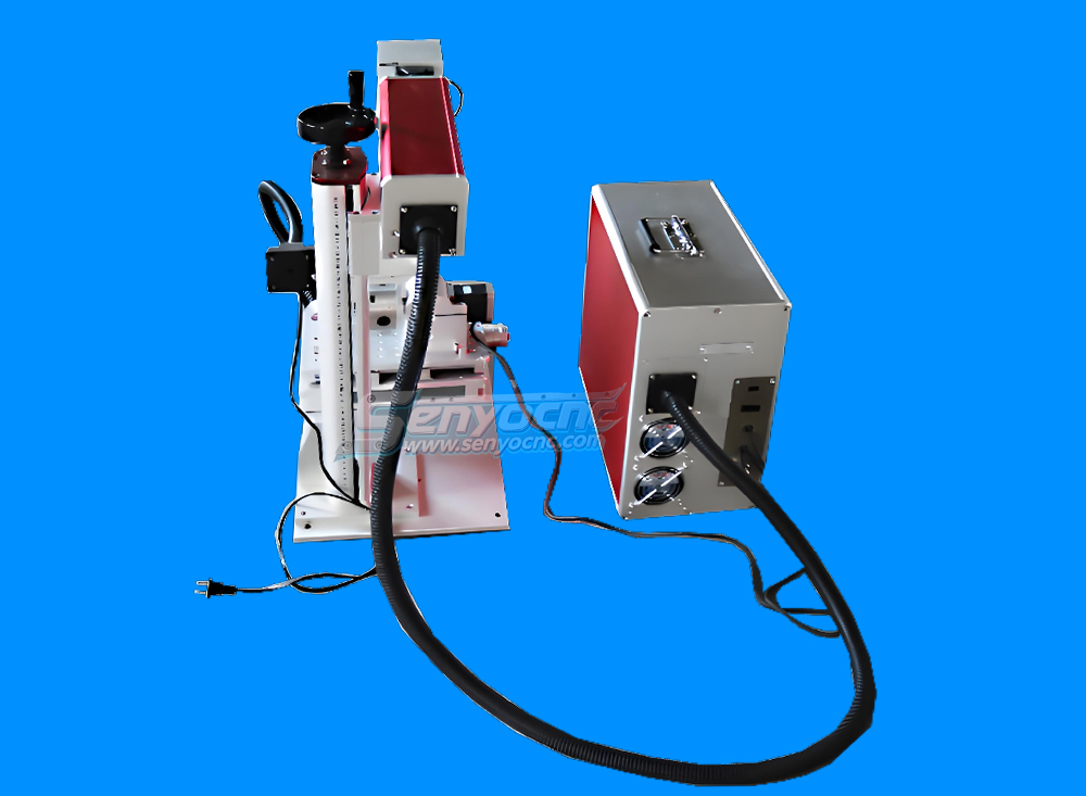 Portable Seperate Style Optical Fiber Laser 100W with 2D Worktable and Light