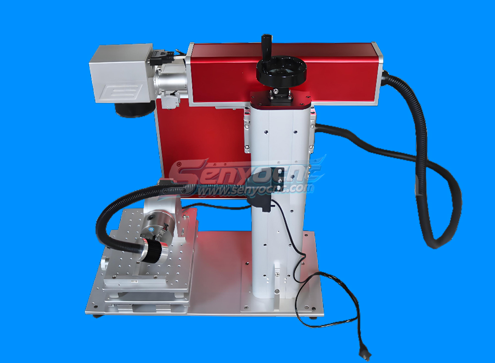 Portable Seperate Style Optical Fiber Laser 100W with 2D Worktable and Light
