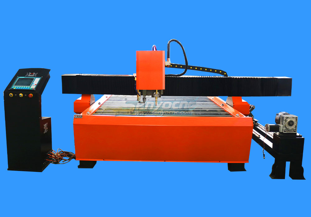 Multi Function Table Cnc Plasma Cutter with Flame Rotary Drilling